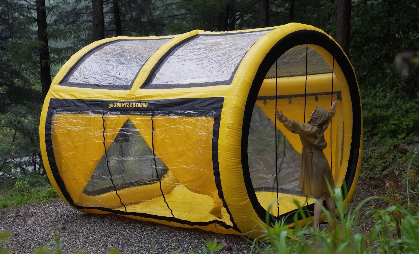 Inside A 100-Sq-Ft Tent: A Girl's Cozy Moments During A Rainy Camp Under Thunderstorms_1