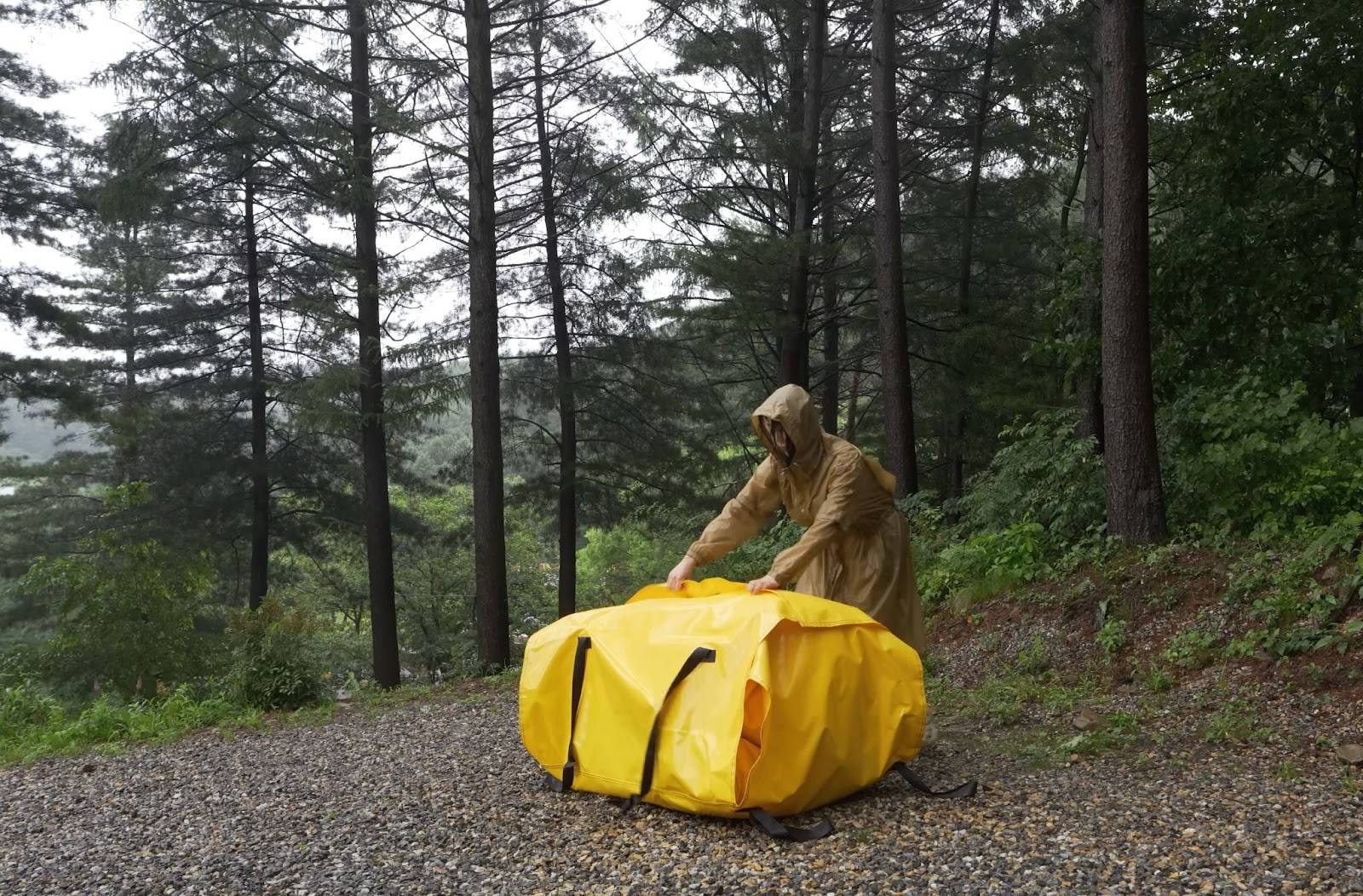 Inside A 100-Sq-Ft Tent: A Girl's Cozy Moments During A Rainy Camp Under Thunderstorms_2