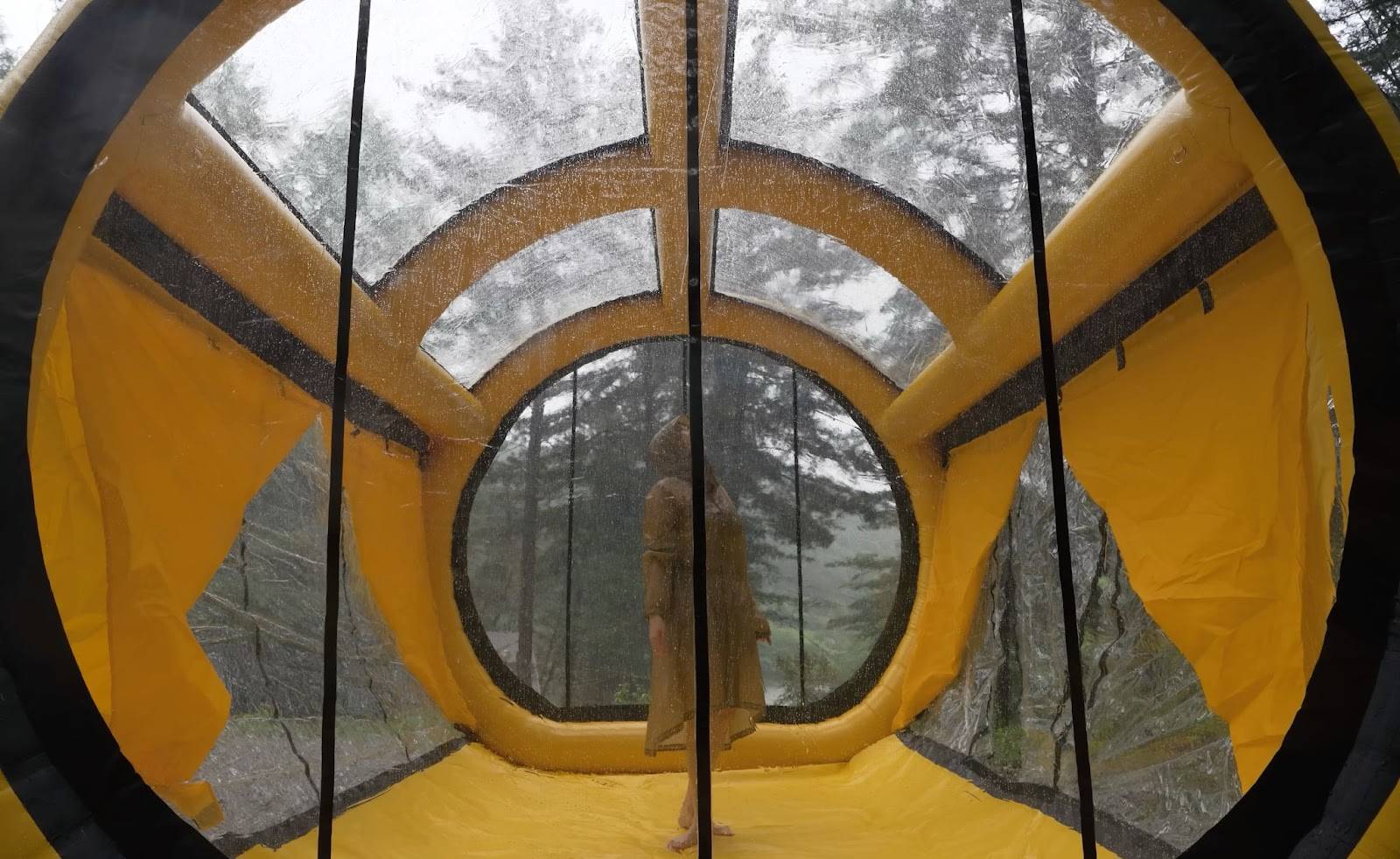 Inside A 100-Sq-Ft Tent: A Girl's Cozy Moments During A Rainy Camp Under Thunderstorms_3