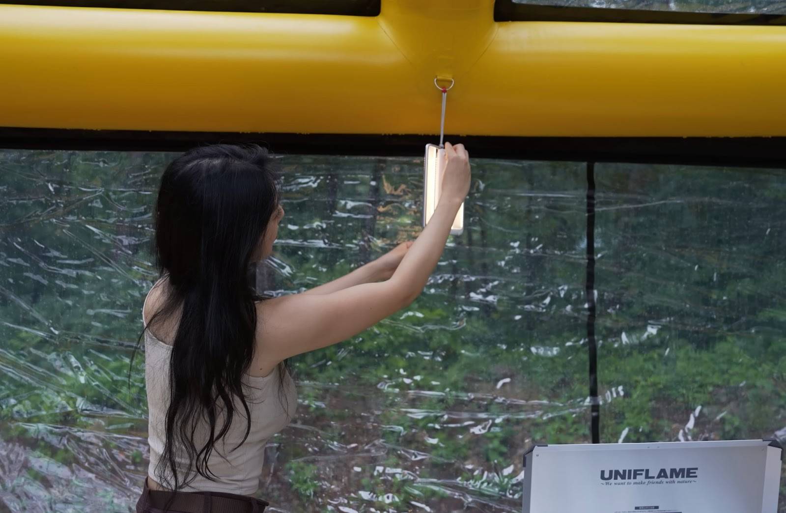 Inside A 100-Sq-Ft Tent: A Girl's Cozy Moments During A Rainy Camp Under Thunderstorms_4